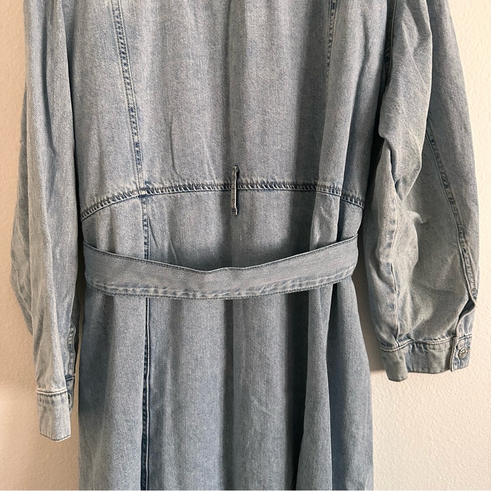 Ava & Viv Light Blue Denim Button Up Dress - Picture 5 of 6